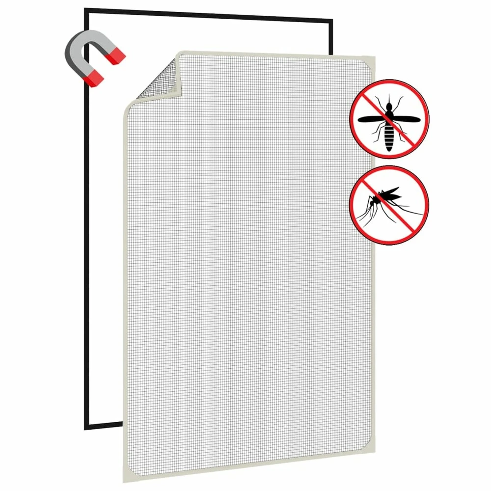 VIDAXL Moustiquaire Magnétique Pour Fenêtres Blanc 80x120 Cm 6 VIDAXL Moustiquaire Magnétique Pour Fenêtres Blanc 80x120 Cm – Image 4