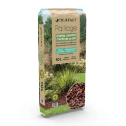 Paillage D'écorces De Pin Grands Copeaux Calibre 25/40 Mm - Sac De 50L