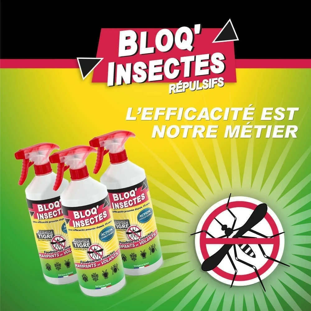 Bloq'insect Barrage Aux Insectes Lot De 3l | Pulvérisateur Anti Insecte Intérieur Extérieur | élimine Moustiques,fourmis,mouches 4 Bloq'insect Barrage Aux Insectes Lot De 3l | Pulvérisateur Anti Insecte Intérieur Extérieur | élimine Moustiques,fourmis,mouches – Image 2