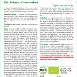 Kit De Culture - Bio - Poivron - Chocolat Doux - 10 Graines - Capsicum Annuum 7 Kit De Culture - Bio - Poivron - Chocolat Doux - 10 Graines - Capsicum Annuum -Jardin Harmonie Soldes Boutique 640641e55c1b33.99257532