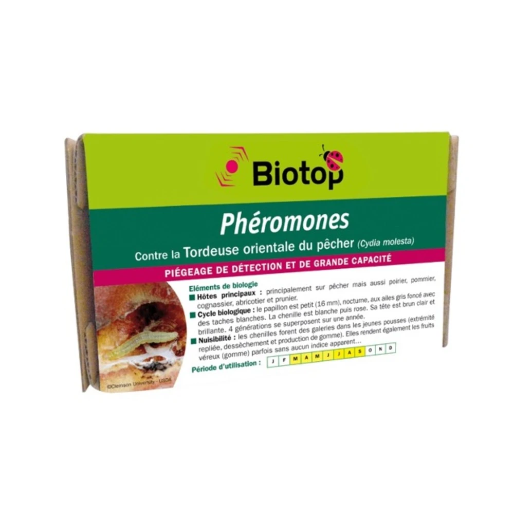 Phéromone Tordeuse Orientale Du Pêcher (2 Capsules) 3 Phéromone Tordeuse Orientale Du Pêcher (2 Capsules)