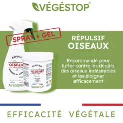 Pack Promo - Répulsif Oiseaux - Liquide 500 Ml + Gel 500 G -Jardin Harmonie Soldes Boutique 6440382d78c7d3.80068929