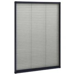 VIDAXL Moustiquaire Plissée Pour Fenêtre Aluminium Anthracite 80x120cm -Jardin Harmonie Soldes Boutique 645d5a5300dee1.27636152