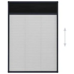 VIDAXL Moustiquaire Plissée Pour Fenêtre Aluminium Anthracite 80x120cm -Jardin Harmonie Soldes Boutique 645d5a530473e5.42829563