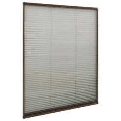 VIDAXL Moustiquaire Plissée Pour Fenêtre Aluminium Marron 110x160 Cm -Jardin Harmonie Soldes Boutique 645d5a548d5d67.90670150