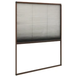 VIDAXL Moustiquaire Plissée Pour Fenêtre Aluminium Marron 110x160 Cm -Jardin Harmonie Soldes Boutique 645d5a5490cf85.23884708