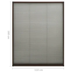 VIDAXL Moustiquaire Plissée Pour Fenêtre Aluminium Marron 110x160 Cm -Jardin Harmonie Soldes Boutique 645d5a5499d4a4.91494613