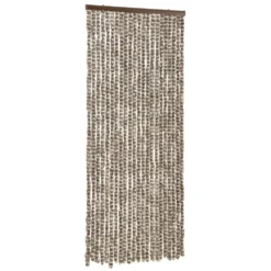 VIDAXL Moustiquaire Taupe Et Blanc 90x220 Cm Chenille -Jardin Harmonie Soldes Boutique 645d5a6546f486.18739660