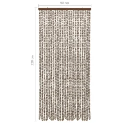 VIDAXL Moustiquaire Taupe Et Blanc 90x220 Cm Chenille -Jardin Harmonie Soldes Boutique 645d5a654c21d4.27919595