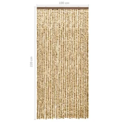 VIDAXL Moustiquaire Beige Et Marron 100x220 Cm Chenille -Jardin Harmonie Soldes Boutique 645d5a68512163.01908187