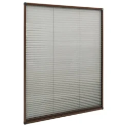 VIDAXL Moustiquaire Plissée Pour Fenêtre Aluminium Marron 100x160 Cm -Jardin Harmonie Soldes Boutique 645d5a73444697.73942794