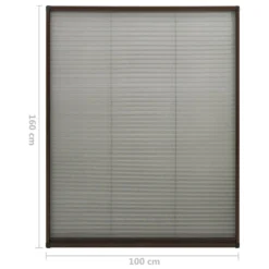 VIDAXL Moustiquaire Plissée Pour Fenêtre Aluminium Marron 100x160 Cm -Jardin Harmonie Soldes Boutique 645d5a7356f8b8.22999618