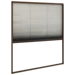 VIDAXL Moustiquaire Plissée Pour Fenêtre Aluminium Marron 130x100 Cm -Jardin Harmonie Soldes Boutique 645d5a8b8836b7.71942034