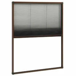 VIDAXL Moustiquaire Plissée Pour Fenêtre Aluminium Marron 60x80 Cm -Jardin Harmonie Soldes Boutique 645d5a9d68fea9.13658036