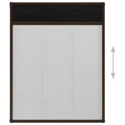 VIDAXL Moustiquaire Plissée Pour Fenêtre Aluminium Marron 60x80 Cm -Jardin Harmonie Soldes Boutique 645d5a9d75a398.53374200