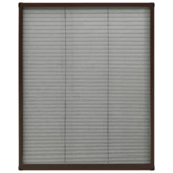 VIDAXL Moustiquaire Plissée Pour Fenêtre Aluminium Marron 60x80 Cm -Jardin Harmonie Soldes Boutique 645d5a9d7fb359.42102805