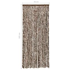 VIDAXL Moustiquaire Marron Et Blanc 56x185 Cm Chenille -Jardin Harmonie Soldes Boutique 645d5a9f304502.91266848