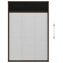 VIDAXL Moustiquaire Plissée Pour Fenêtre Aluminium Marron 60x160 Cm -Jardin Harmonie Soldes Boutique 645d5aa0a063a6.58066135