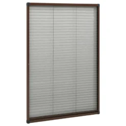 VIDAXL Moustiquaire Plissée Pour Fenêtre Aluminium Marron 60x160 Cm -Jardin Harmonie Soldes Boutique 645d5aa0a3f067.84880116