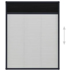 VIDAXL Moustiquaire Plissée Pour Fenêtre Aluminium Anthracite 60x80 Cm -Jardin Harmonie Soldes Boutique 645d5aa64bf160.52077638