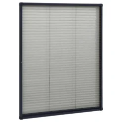 VIDAXL Moustiquaire Plissée Pour Fenêtre Aluminium Anthracite 60x80 Cm -Jardin Harmonie Soldes Boutique 645d5aa65877e2.59743409