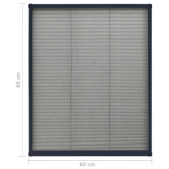 VIDAXL Moustiquaire Plissée Pour Fenêtre Aluminium Anthracite 60x80 Cm -Jardin Harmonie Soldes Boutique 645d5aa66e3fc3.12026566