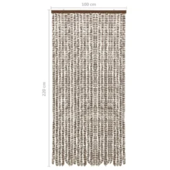 VIDAXL Moustiquaire Taupe Et Blanc 100x220 Cm Chenille -Jardin Harmonie Soldes Boutique 645d5aaac8d795.22548531