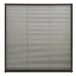 VIDAXL Moustiquaire Plissée Pour Fenêtre Aluminium Marron 120x120 Cm