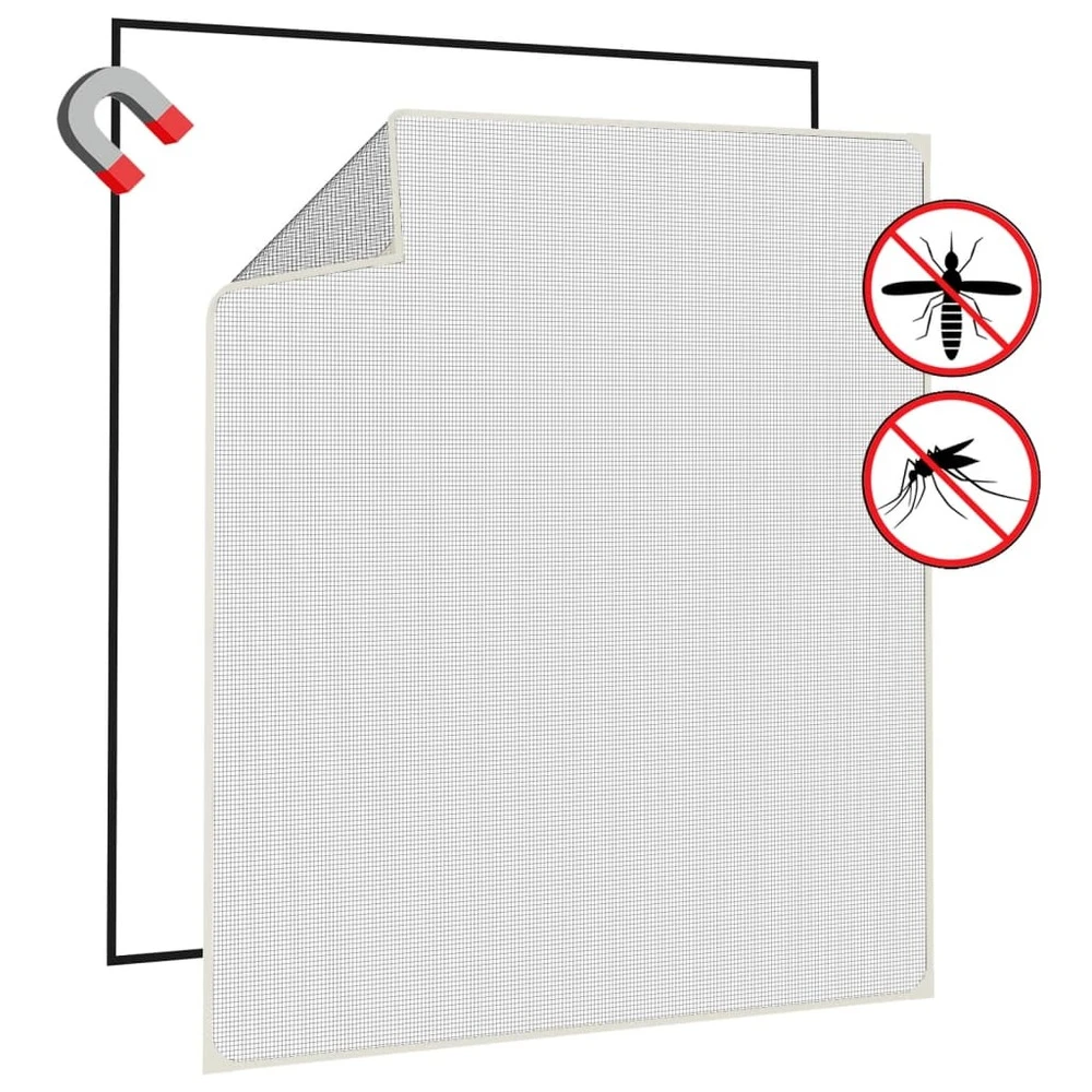 VIDAXL Moustiquaire Magnétique Pour Fenêtres Blanc 120x140 Cm 6 VIDAXL Moustiquaire Magnétique Pour Fenêtres Blanc 120x140 Cm – Image 4