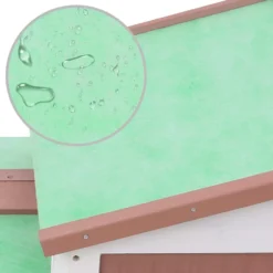 VIDAXL Clapier Large D'extérieur Marron Et Blanc 145x45x85 Cm Bois -Jardin Harmonie Soldes Boutique 64996c4a28ceb2.72286596